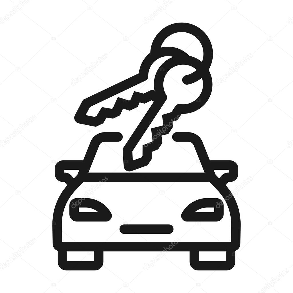 new car, car shop - minimal line web icon. simple vector illustr