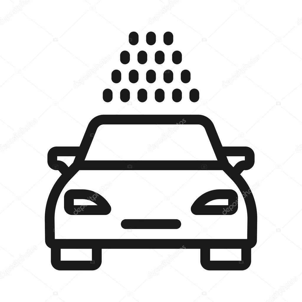 car wash - minimal line web icon. simple vector illustration. co