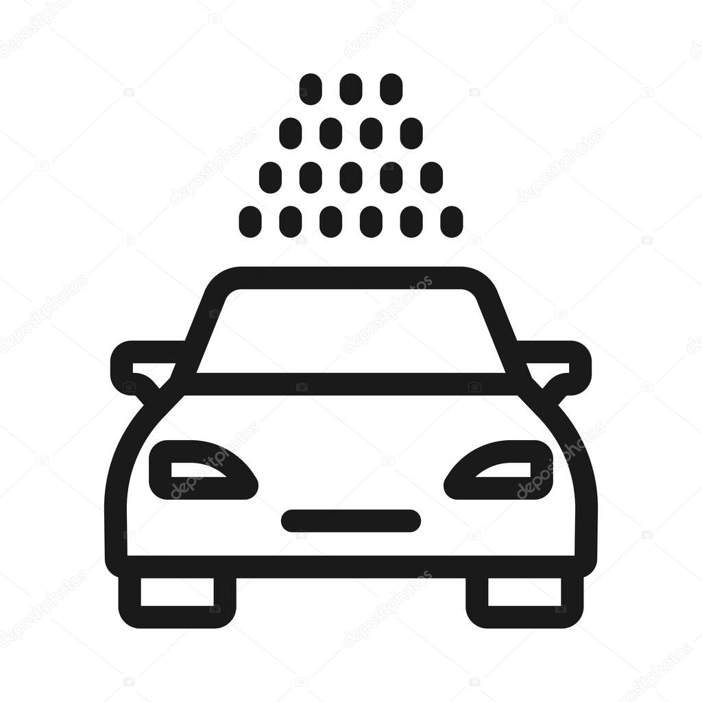 Car wash - minimal line web icon. simple vector illustration. concept for infographic, website or app.