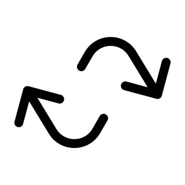 exchange ok - minimal satır web simgesi. basit vektör illustrati