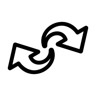 exchange ok - minimal satır web simgesi. basit vektör illustrati