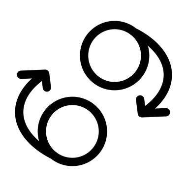 exchange ok - minimal satır web simgesi. basit vektör illustrati