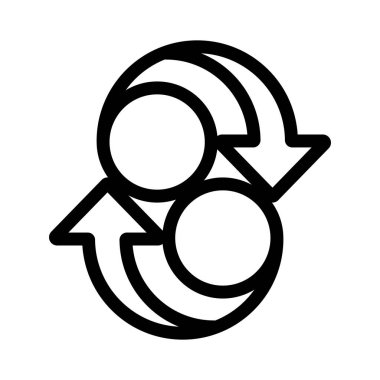 exchange ok - minimal satır web simgesi. basit vektör illustrati