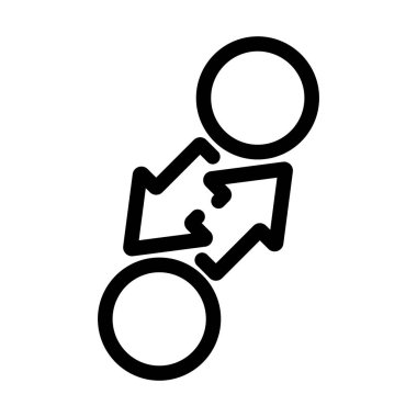 exchange ok - minimal satır web simgesi. basit vektör illustrati