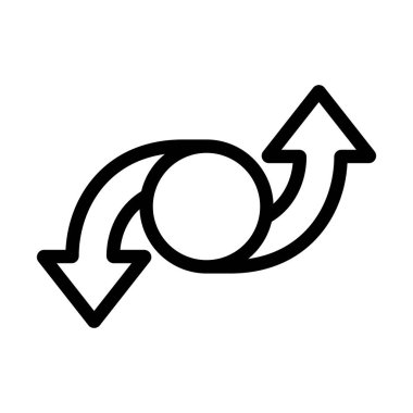 exchange ok - minimal satır web simgesi. basit vektör illustrati