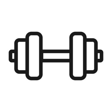 halter, fitness, spor salonu - minimal çizgi web simgesi. basit vektör il