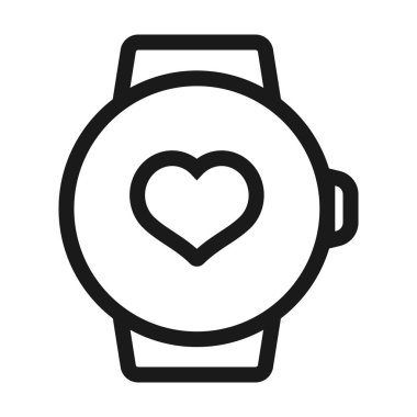 akıllı saat, fitness, spor salonu - minimal çizgi web simgesi. basit vektör