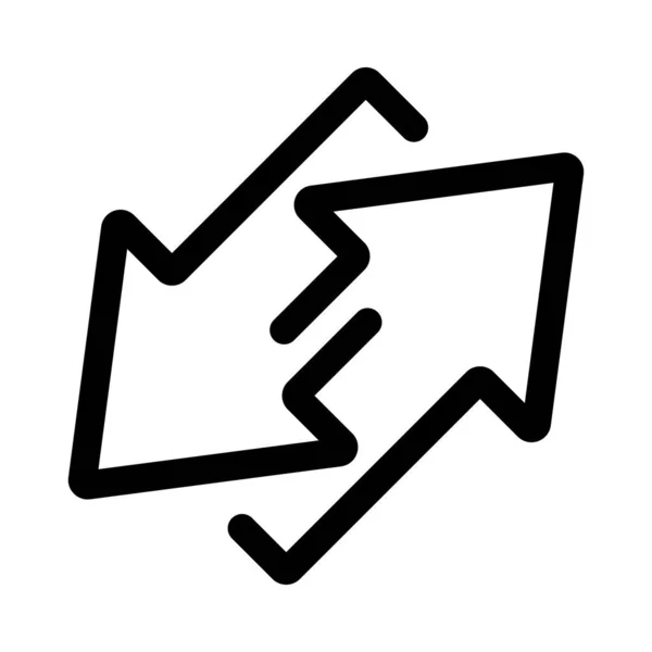 exchange ok - minimal satır web simgesi. basit vektör illustrati