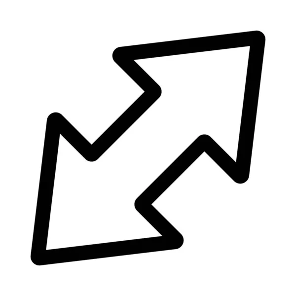 Exchange arrow - minimal line web icon. simple vector illustrati — Stock Vector