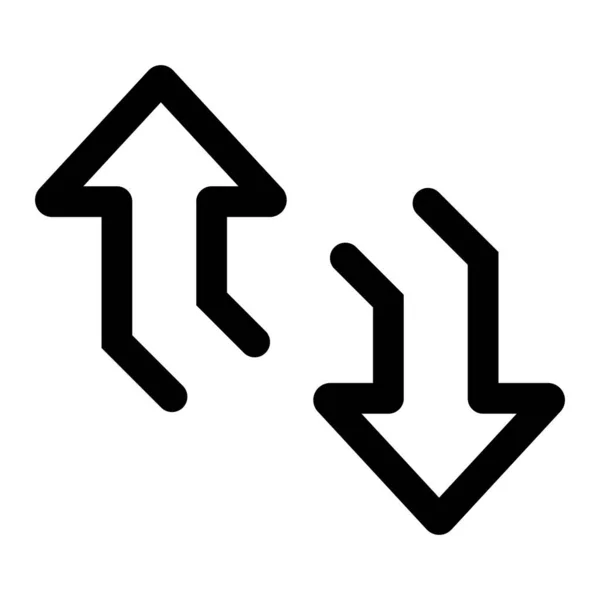 Austausch Pfeil - minimale Linie Web-Symbol. einfache Vektor-Illustrationen — Stockvektor