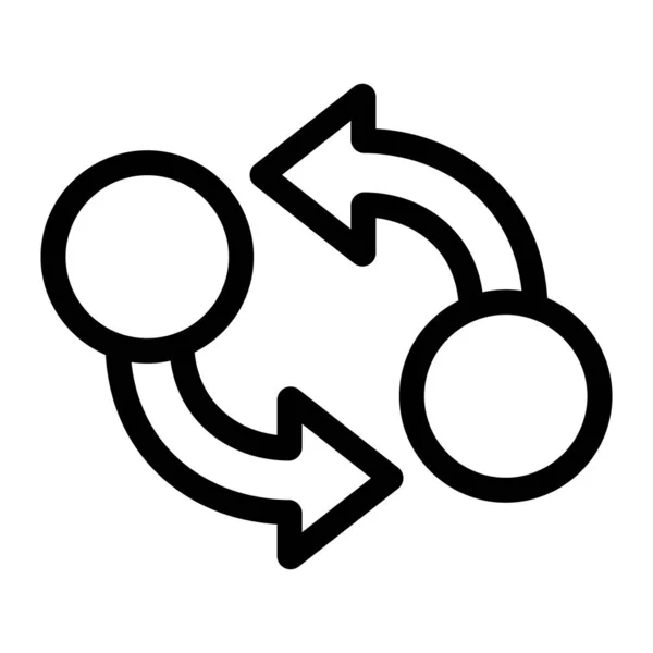 Flecha de intercambio - icono web de línea mínima. vector simple illustrati — Vector de stock