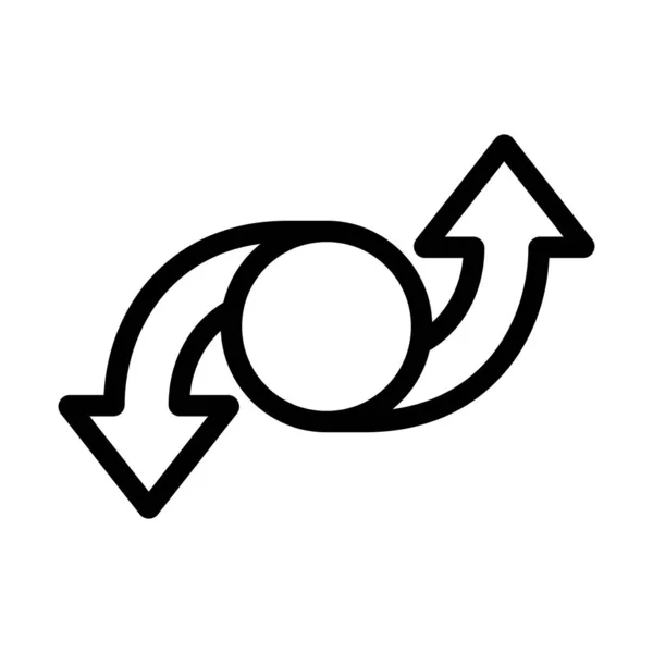 exchange ok - minimal satır web simgesi. basit vektör illustrati