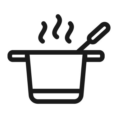pişirme - minimal çizgi web simgesi. basit vektör illüstrasyon. Con