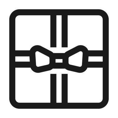 hediye kutusu - minimal satır web simgesi. basit vektör illüstrasyon. Co