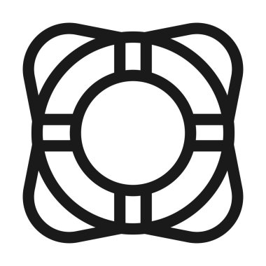 yardım düğmesi - minimum satır web simgesi. basit vektör illüstrasyon.