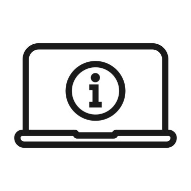 web bilgileri - minimal satır web simgesi. basit vektör illüstratör