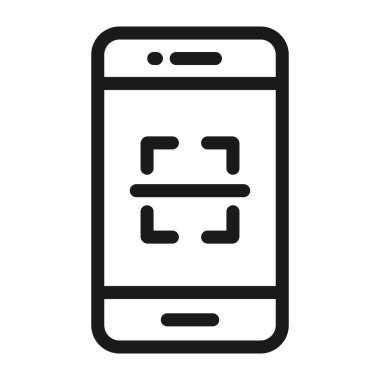 barkod tarayıcı - minimal satır web simgesi. basit vektör illüstratör