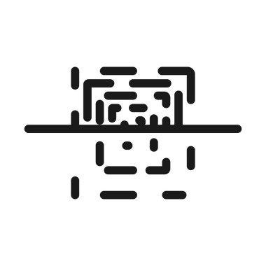 barkod tarayıcı - minimal satır web simgesi. basit vektör illüstratör