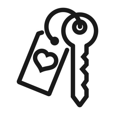 anahtar - minimum satır web simgesi. basit vektör illüstrasyon. Kavram