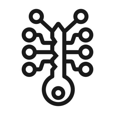 akıllı anahtar - minimum satır web simgesi. basit vektör illüstrasyon. C