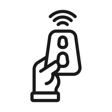 uzak anahtar - minimum satır web simgesi. basit vektör illüstrasyon. 