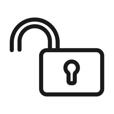 kilit - en az satır web simgesi. basit vektör illüstrasyon. concep