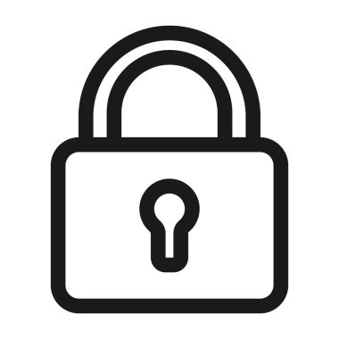 kilit - en az satır web simgesi. basit vektör illüstrasyon. concep