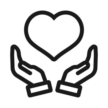 sevgi ile - minimal çizgi web simgesi. basit vektör illüstrasyon. C