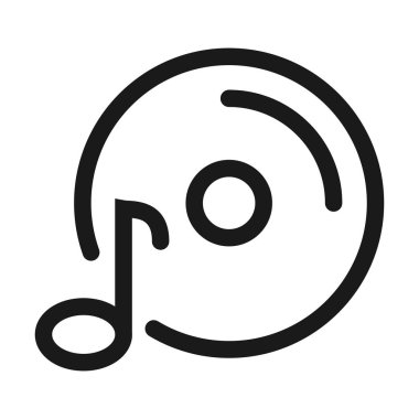 kayıt şarkısı, müzik çalar - minimal çizgi web simgesi. basit vektör