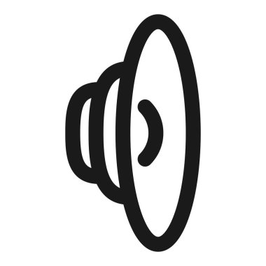 sessiz, müzik çalar - minimal çizgi web simgesi. basit vektör i