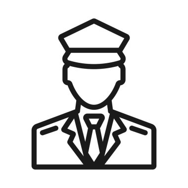 polis - minimal çizgi web simgesi. basit vektör illüstrasyon. conc