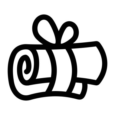 kaydırma ve kağıt - en az çizgi web simgesi. basit vektör illustra