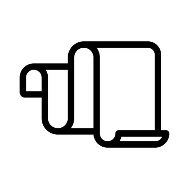 kaydırma ve kağıt - en az çizgi web simgesi. basit vektör illustra