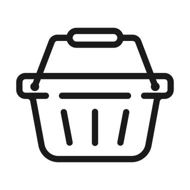 alışveriş sepeti - minimal satır web simgesi. basit vektör illüstratör