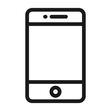 akıllı telefon cihazı - minimum çizgi web simgesi. basit vektör illustr