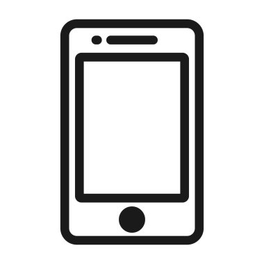 akıllı telefon cihazı - minimum çizgi web simgesi. basit vektör illustr