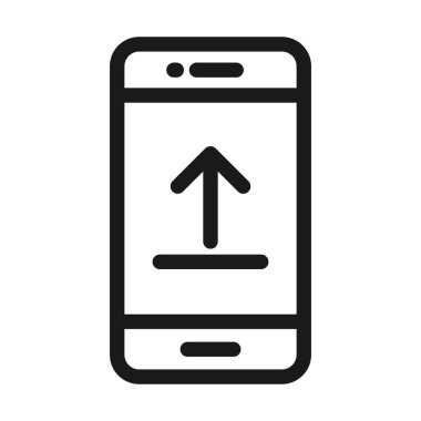 akıllı telefon cihazı - minimum çizgi web simgesi. basit vektör illustr