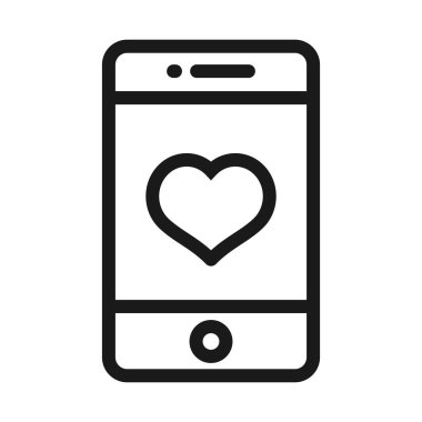 akıllı telefon cihazı - minimum çizgi web simgesi. basit vektör illustr