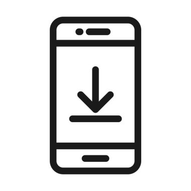 akıllı telefon cihazı - minimum çizgi web simgesi. basit vektör illustr