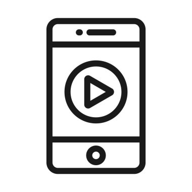 akıllı telefon cihazı - minimum çizgi web simgesi. basit vektör illustr