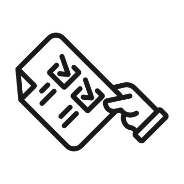 okul testi - minimal satır web simgesi. basit vektör illüstrasyon.