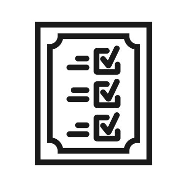 anket ve test - minimal satır web simgesi. basit vektör illüstratör