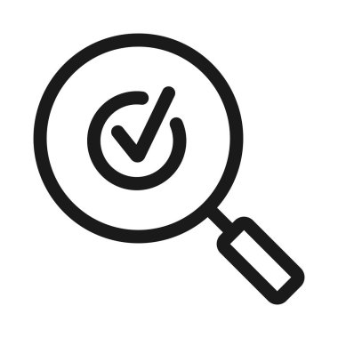 arama anketi ve test - minimal satır web simgesi. basit vektör il