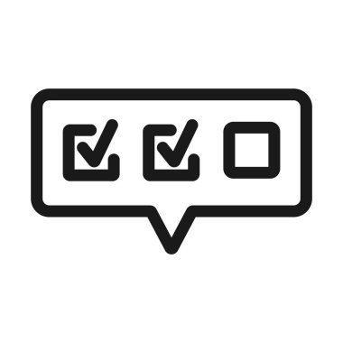 anket ve test - minimal satır web simgesi. basit vektör illüstratör