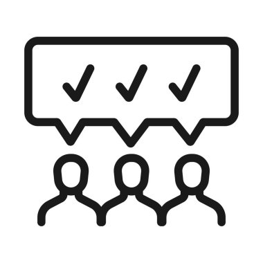 anket ve test - minimal satır web simgesi. basit vektör illüstratör