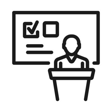 anket ve test - minimal satır web simgesi. basit vektör illüstratör