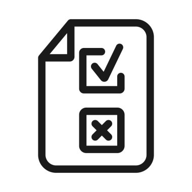 anket ve test - minimal satır web simgesi. basit vektör illüstratör