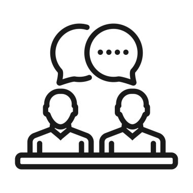 konuşma - minimal çizgi web simgesi. basit vektör illüstrasyon. Con