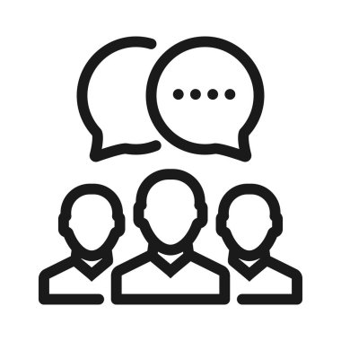 konuşma - minimal çizgi web simgesi. basit vektör illüstrasyon. Con