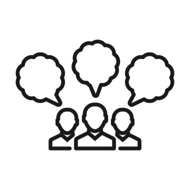 konuşma - minimal çizgi web simgesi. basit vektör illüstrasyon. Con
